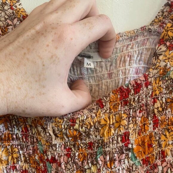 Maurices Floral Smocked Tank Size Medium - Picture 3 of 5